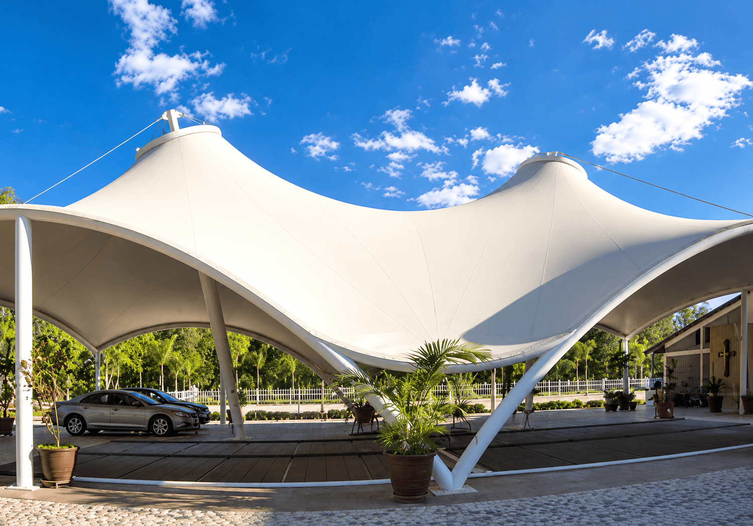 Canopy tensile structure manufactured by Arya Engineering