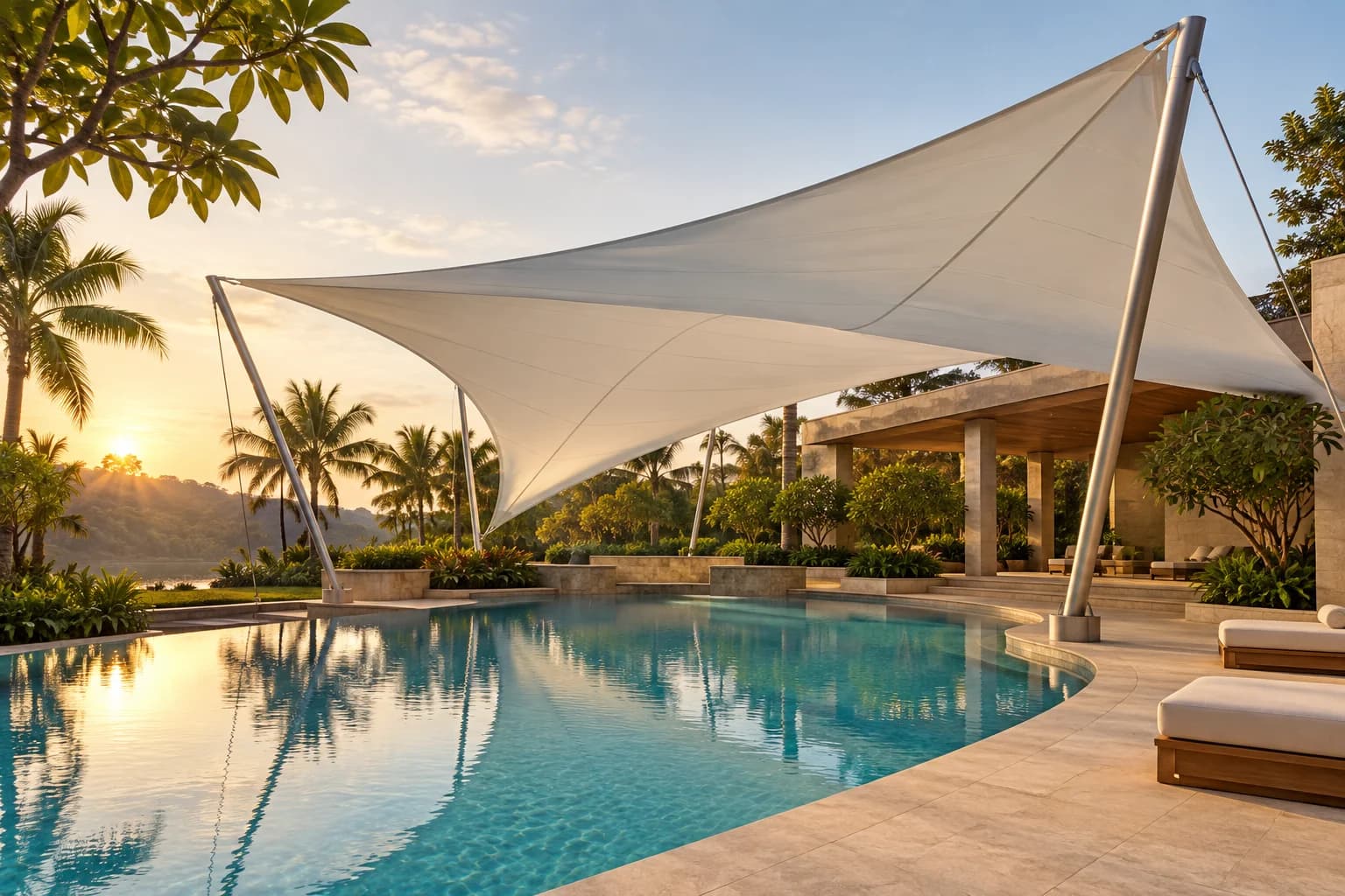 Conical tensile structure manufactured by Arya Engineering