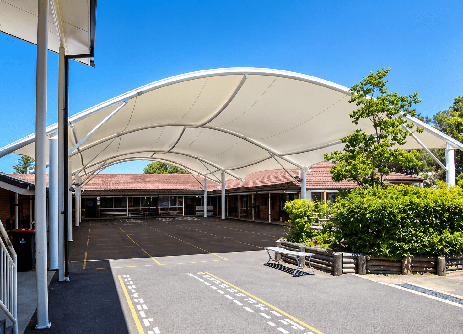 Modular tensile structure manufactured by Arya Engineering