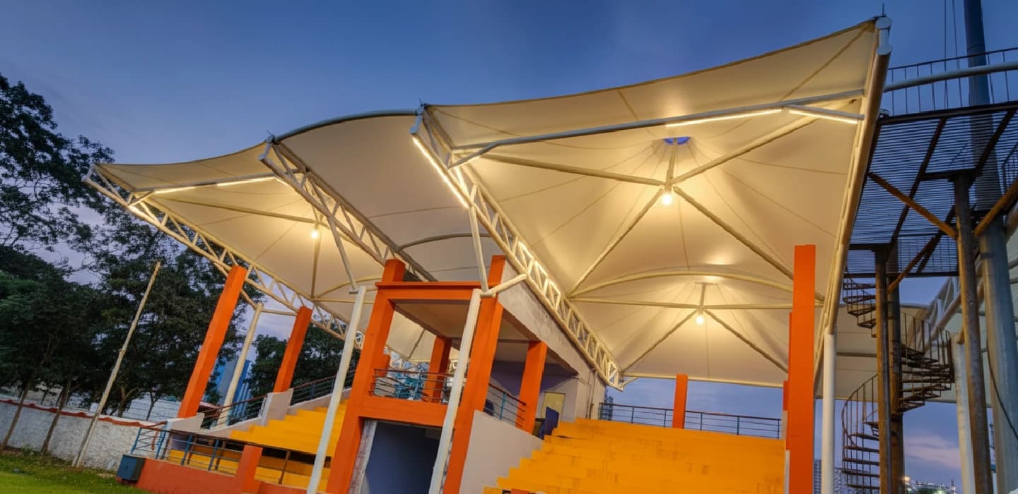 What is Tensile Stadium Roofing Structure: Large-Scale Tensile Engineering for Sports Arenas