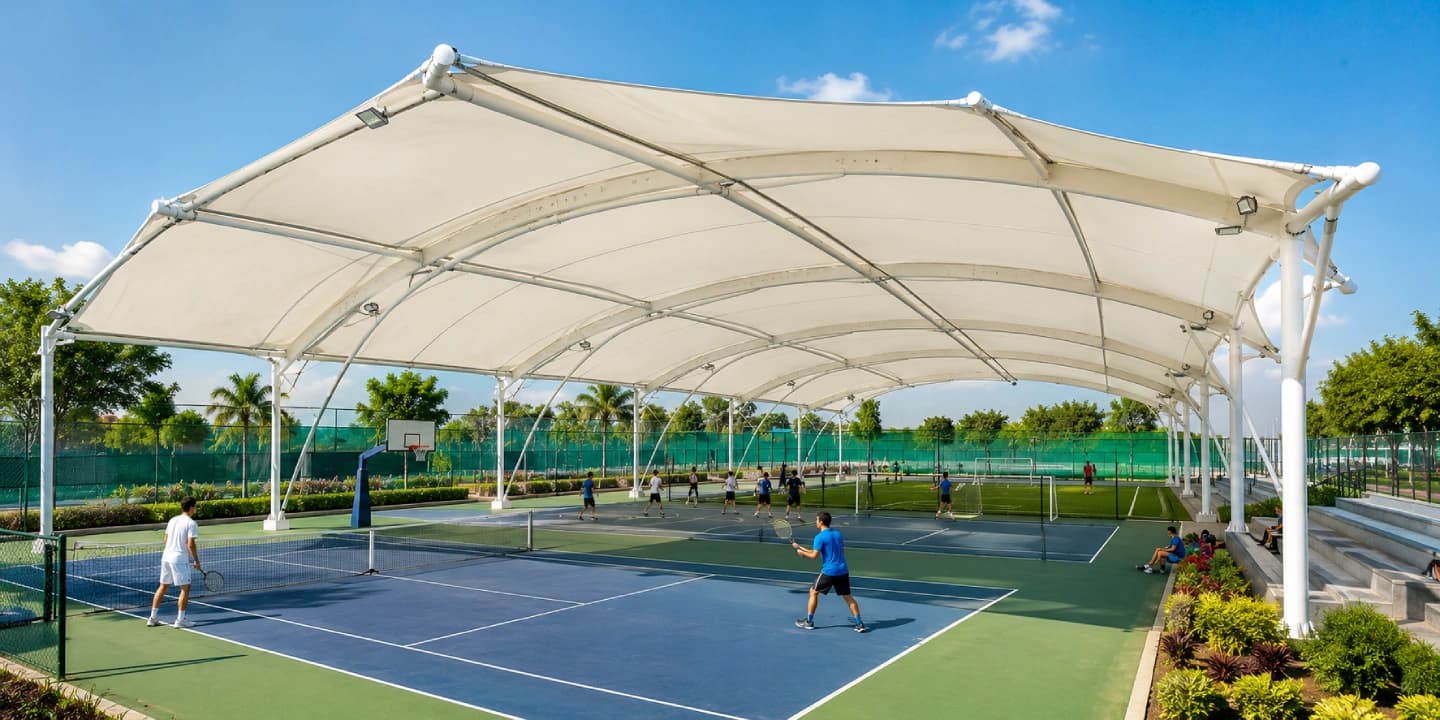 Tensile Shade for Sports Courts & Fields: Benefits, Applications & Complete Guide