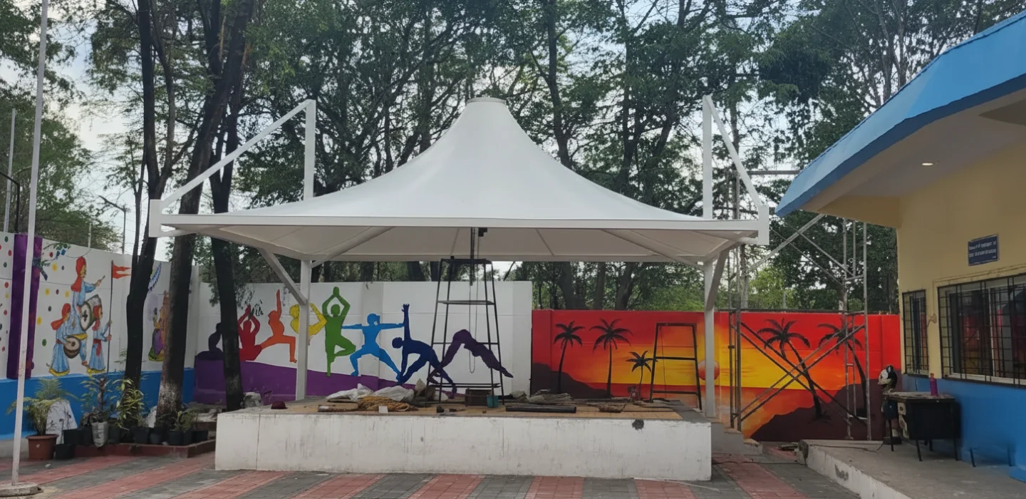 Tensile Conical Shade for Play Area