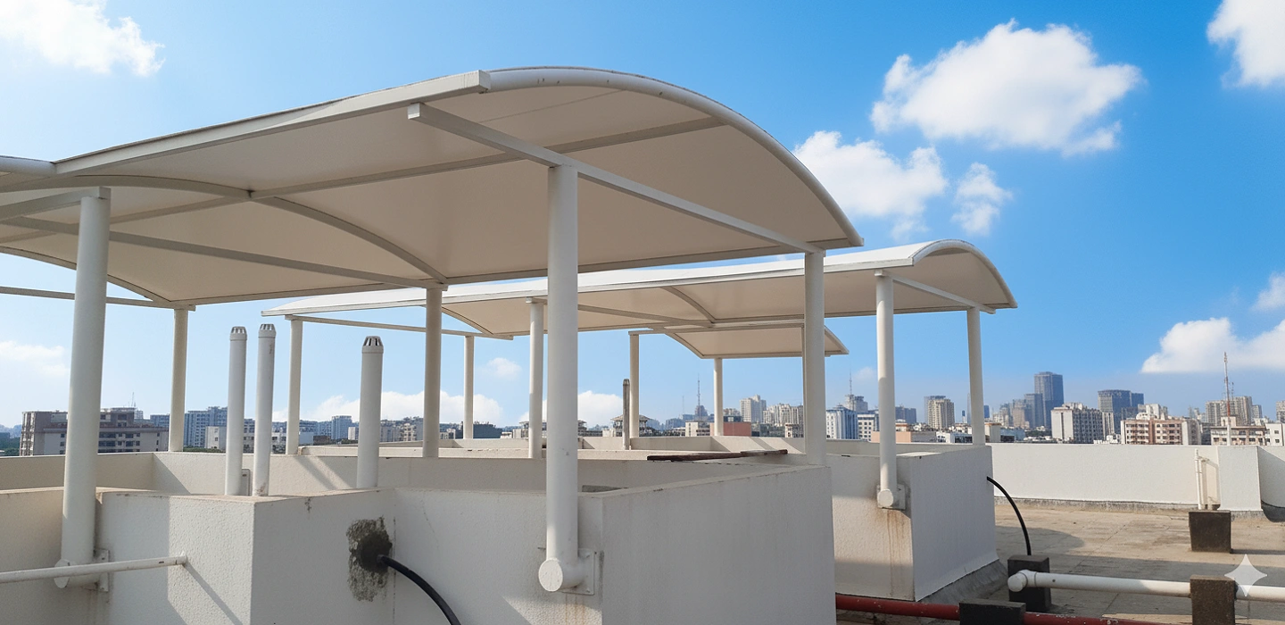 Tensile terrace duct cover