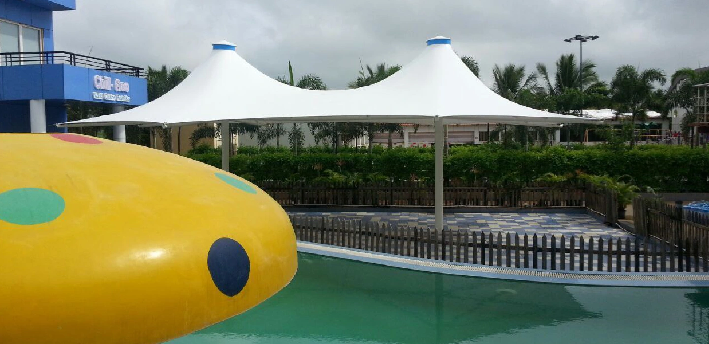 Tensile Conical Structure for Play area at Water park